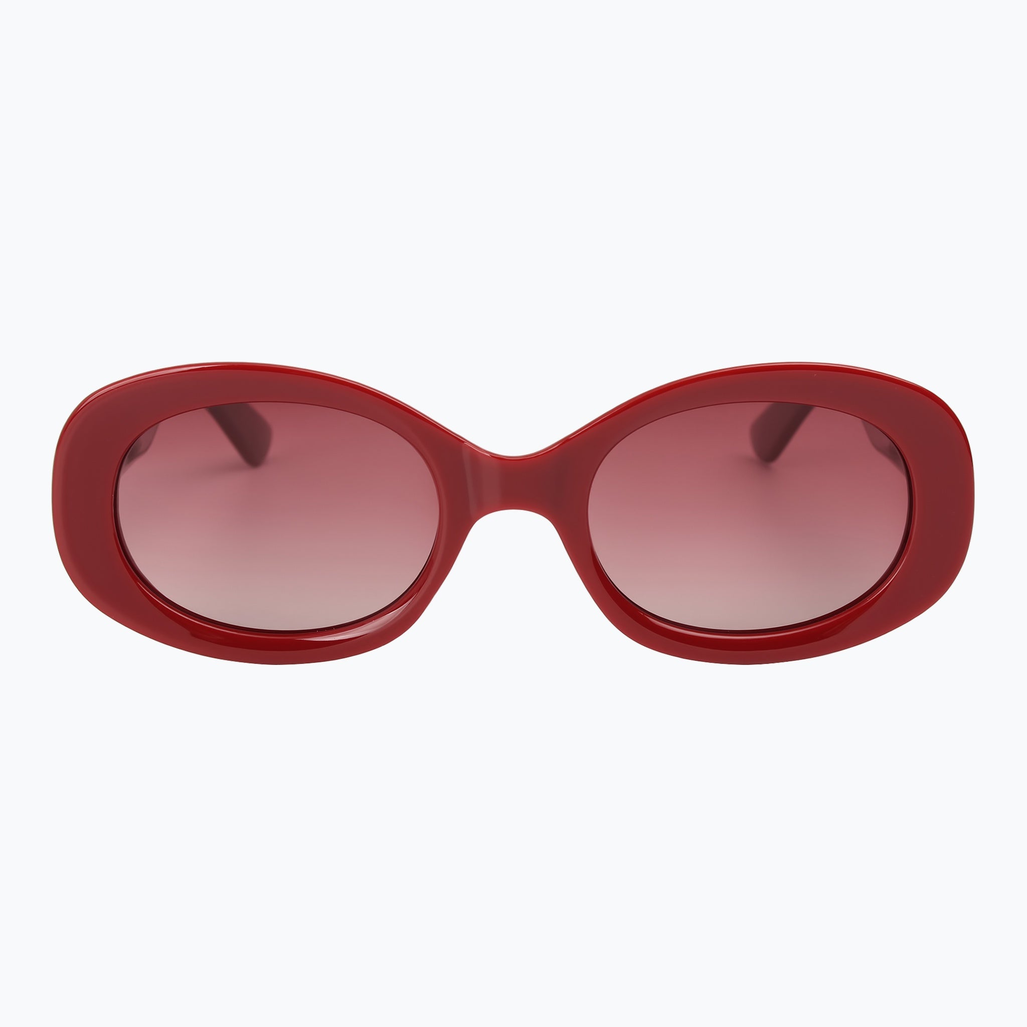 Jaxy Deco in Red — Oval Polarized sunglasses