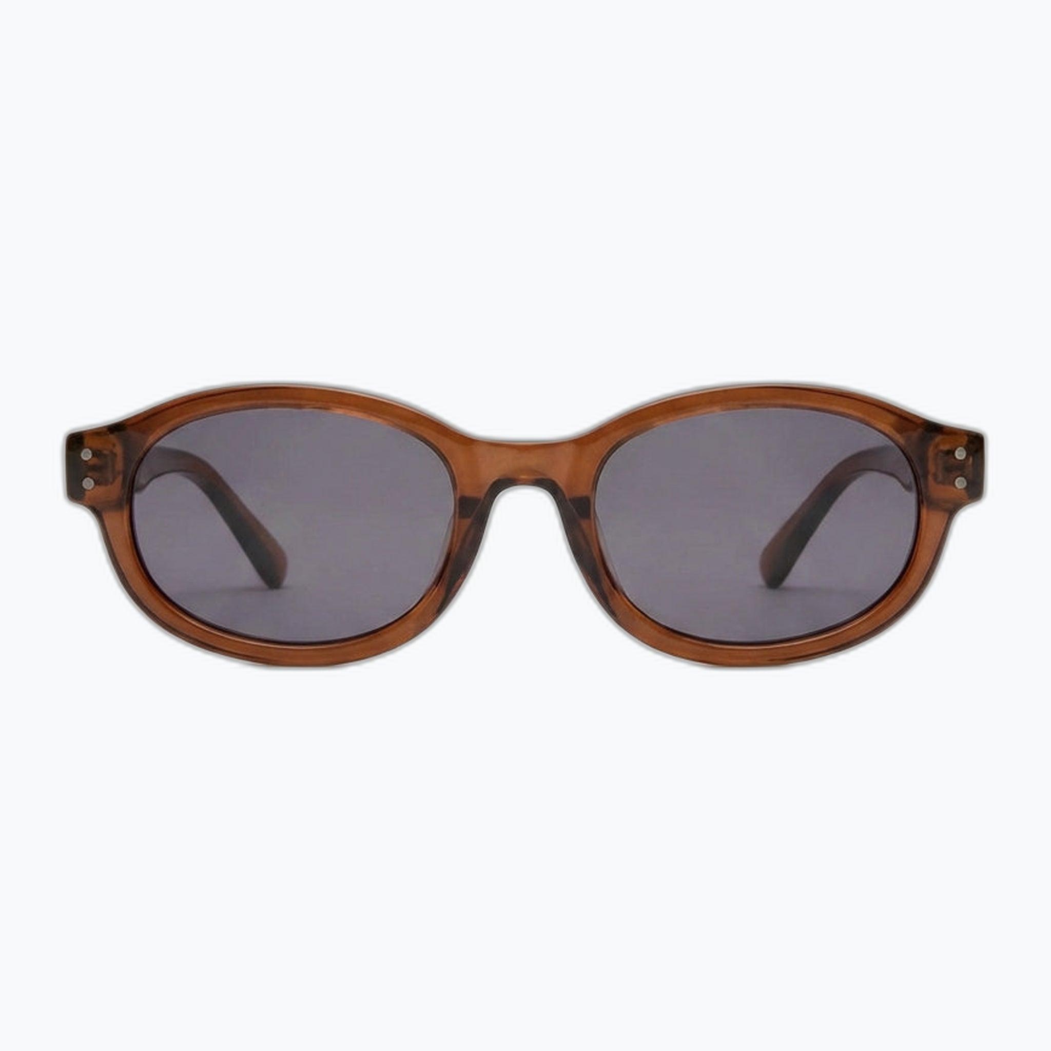 Jaxy Bardot in Brown — Oval Polarized sunglasses