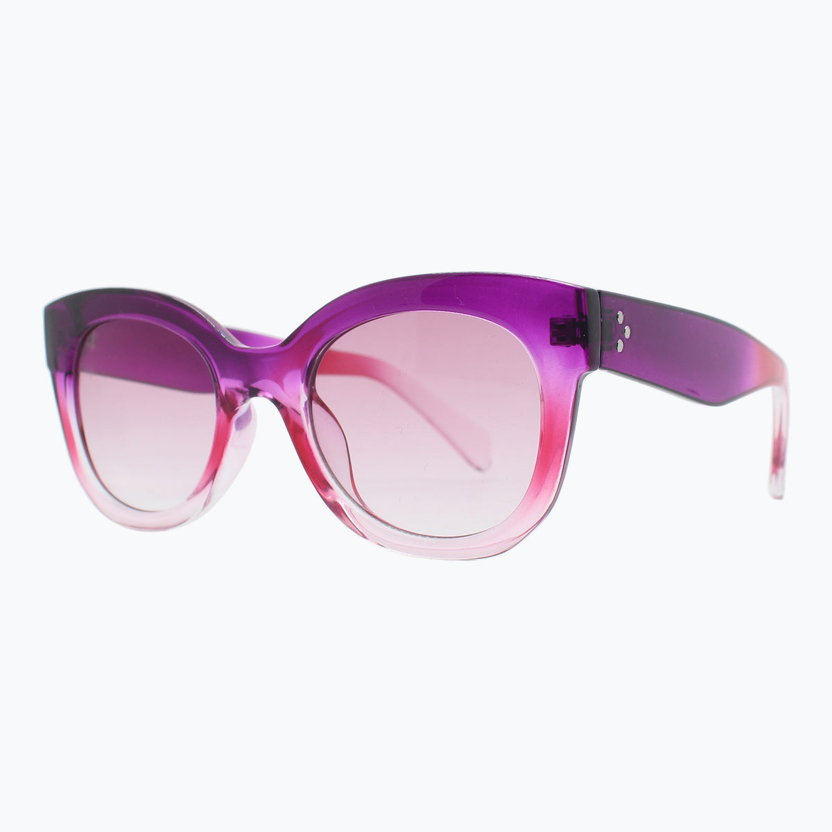 Jaxy Solstice Round sunglasses — other-side view #Color_Purple