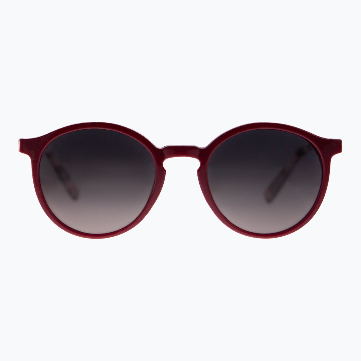 Jaxy Lennon in Burgundy/Tort — Round Polarized sunglasses #Color_Burgundy/Tort