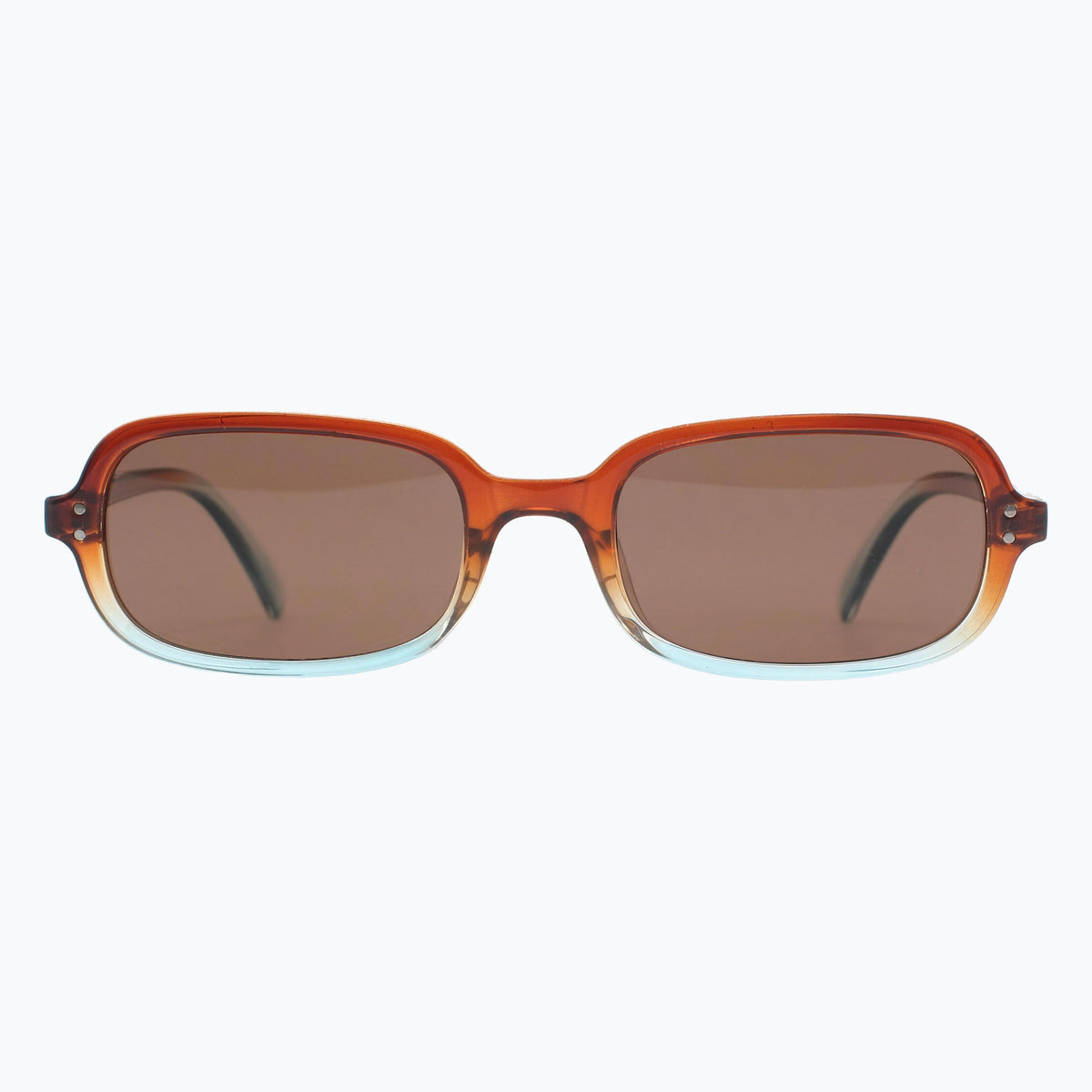 Jaxy Palm State in Brown — Rectangle Polarized sunglasses #Color_Brown