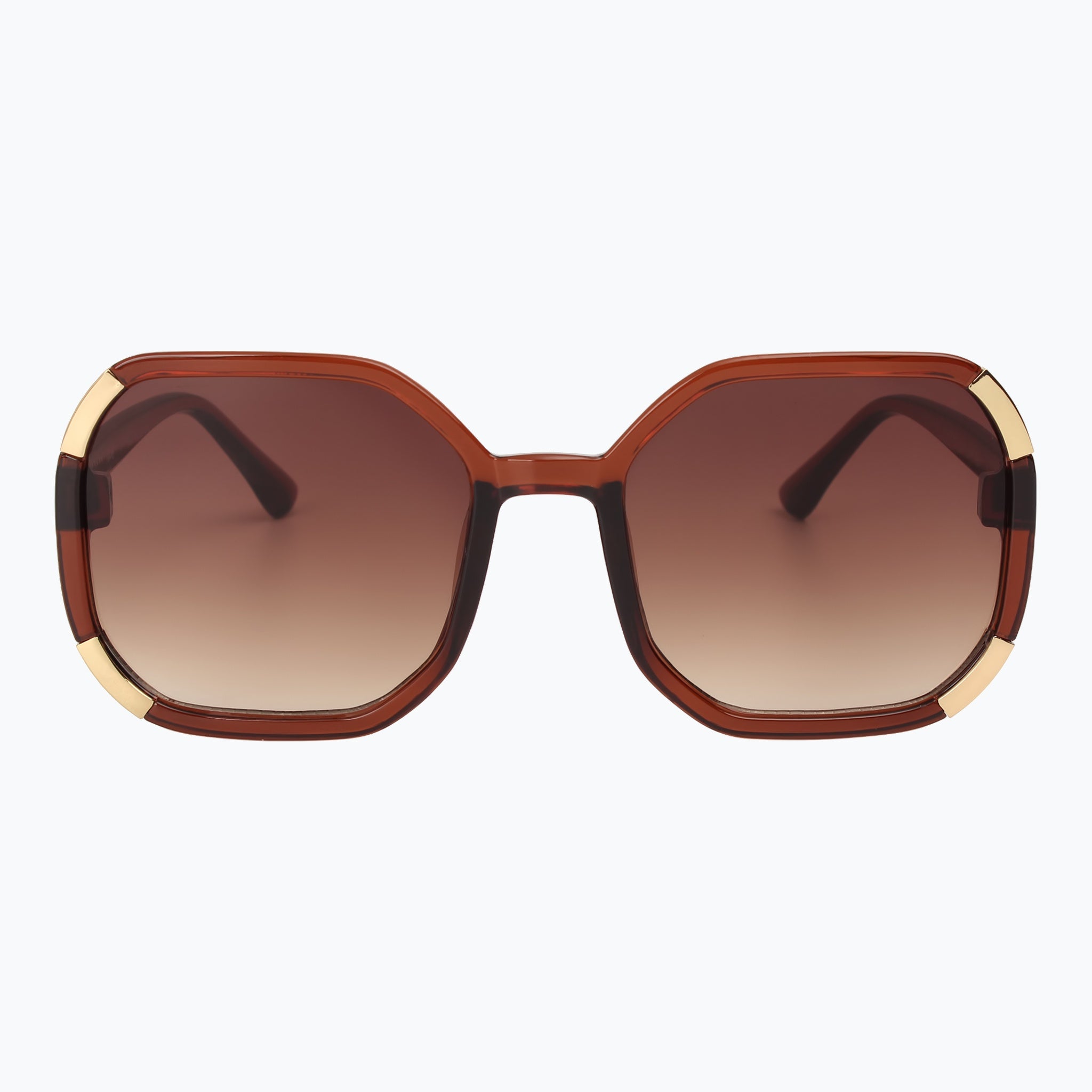 Jaxy Wildflower in Brown — Oversized Polarized sunglasses
