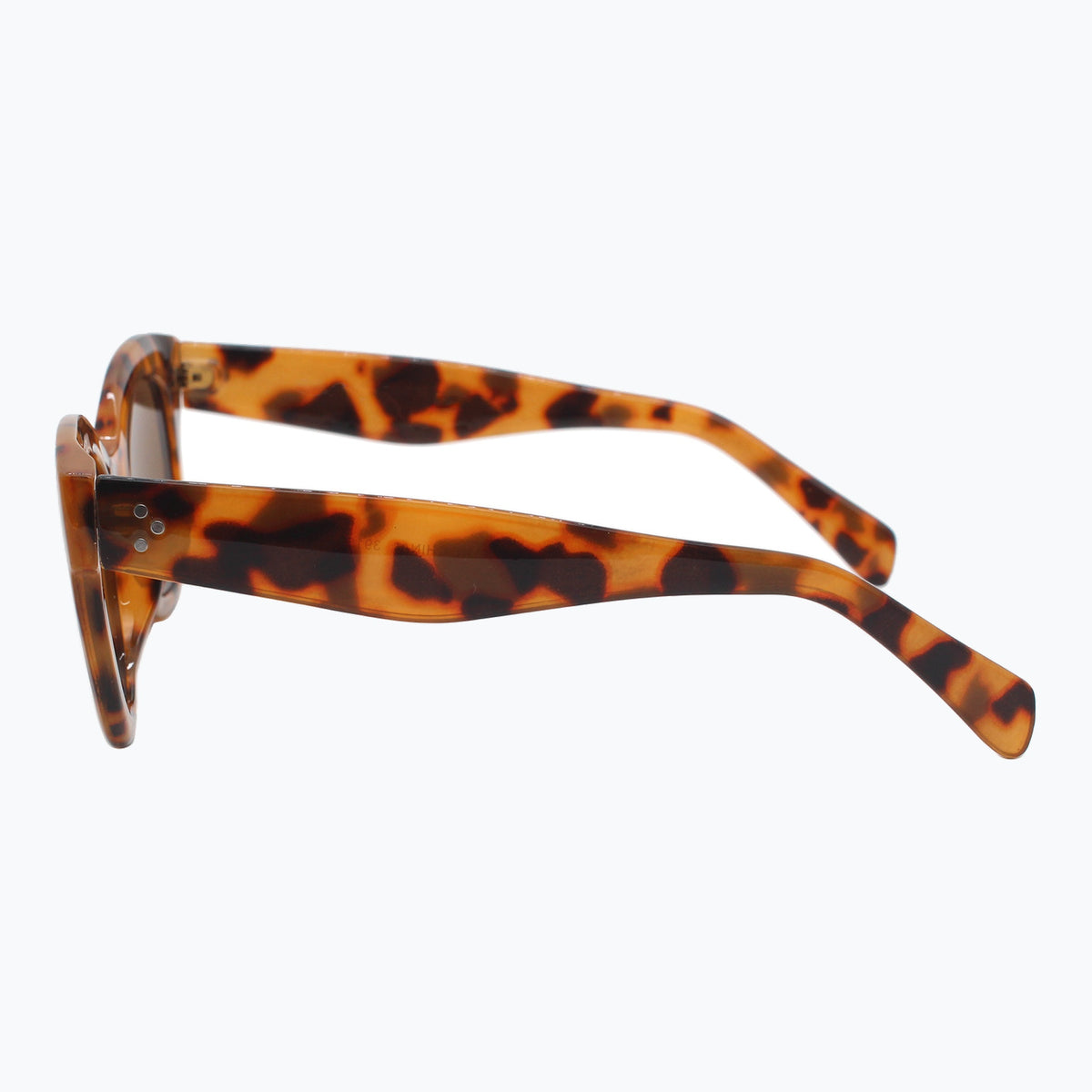 Jaxy Solstice Round sunglasses — side view #Color_Tortoise