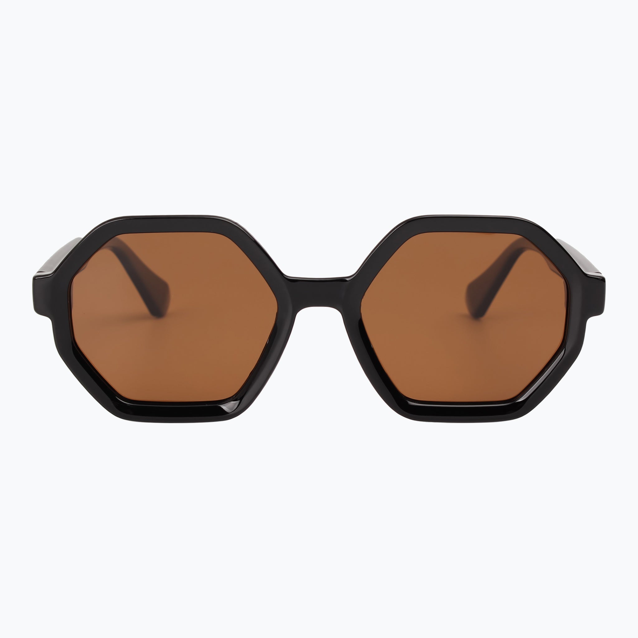 Jaxy The Hex in Black — Geometric Polarized sunglasses