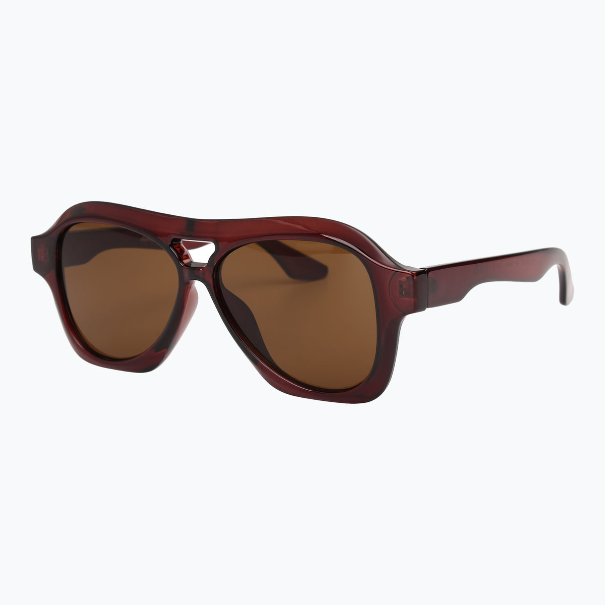 Jaxy Burnout Aviator sunglasses — side view #Color_Brown