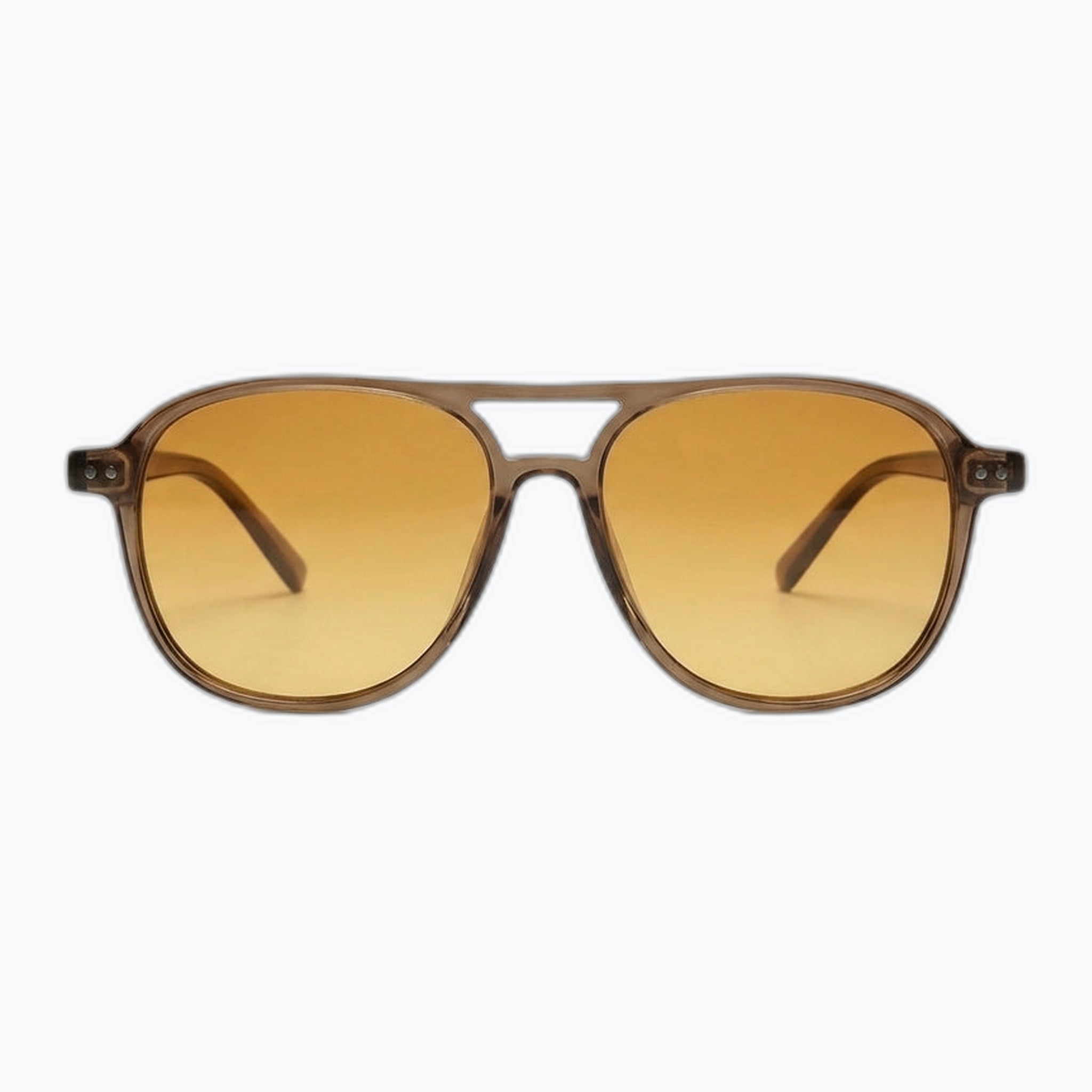 Jaxy Eastwood in Brown — Aviator Polarized sunglasses
