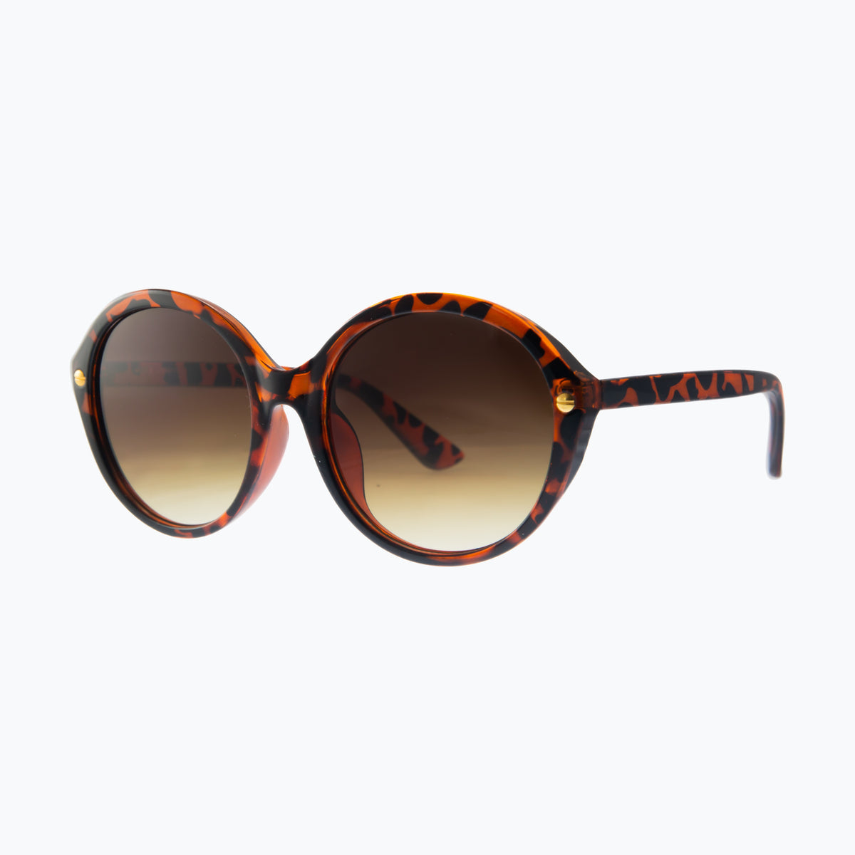 Jaxy Cabaret Round sunglasses — side view #Color_Tortoise
