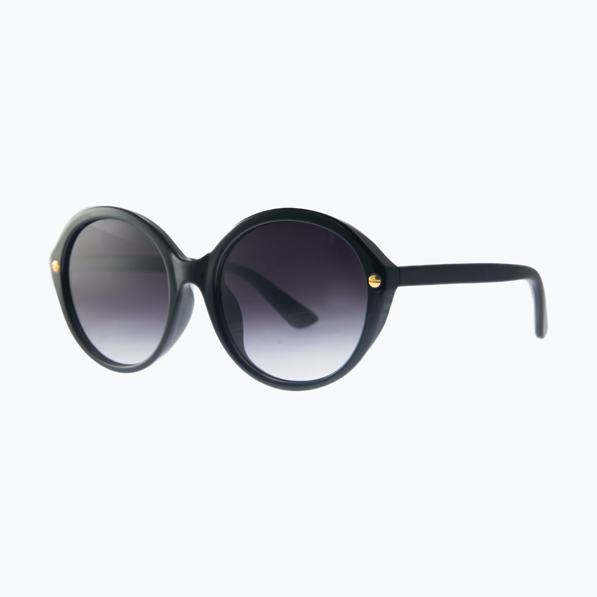 Jaxy Cabaret Round sunglasses — side view #Color_Black