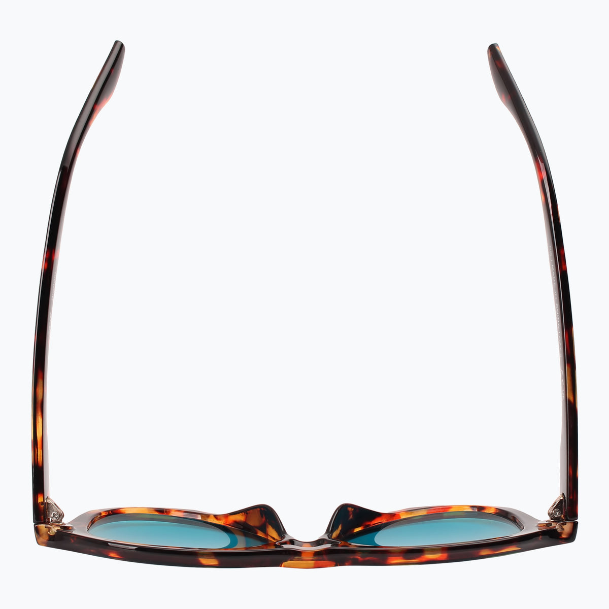 Jaxy Burnout Aviator sunglasses — top view #Color_Tort/Teal