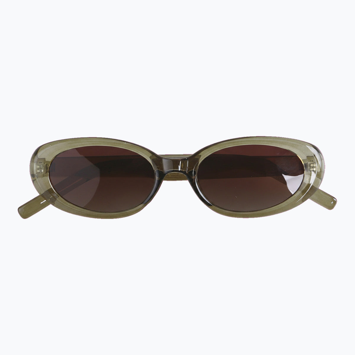 Jaxy Scarlet Oval sunglasses — crossed view #Color_Green