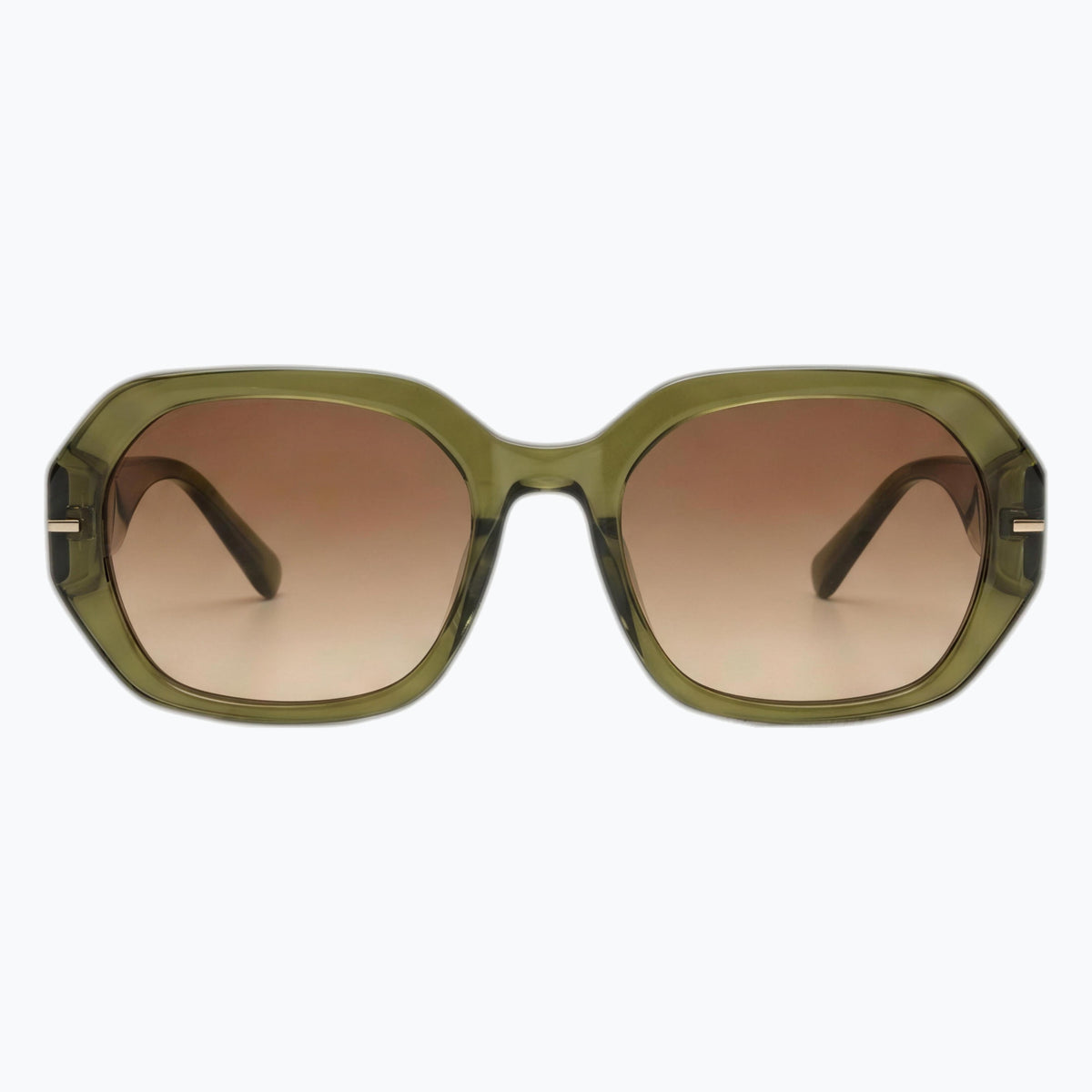 Jaxy The Regent in Green — Square sunglasses #Color_Green