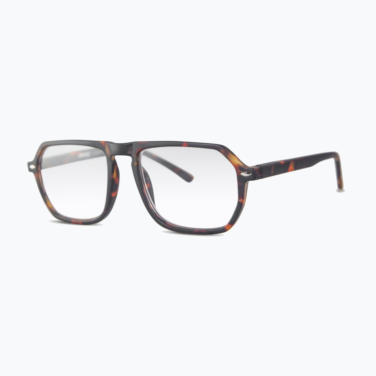 Jaxy Agenda Aviator reading glasses — side view #Color_Tortoise