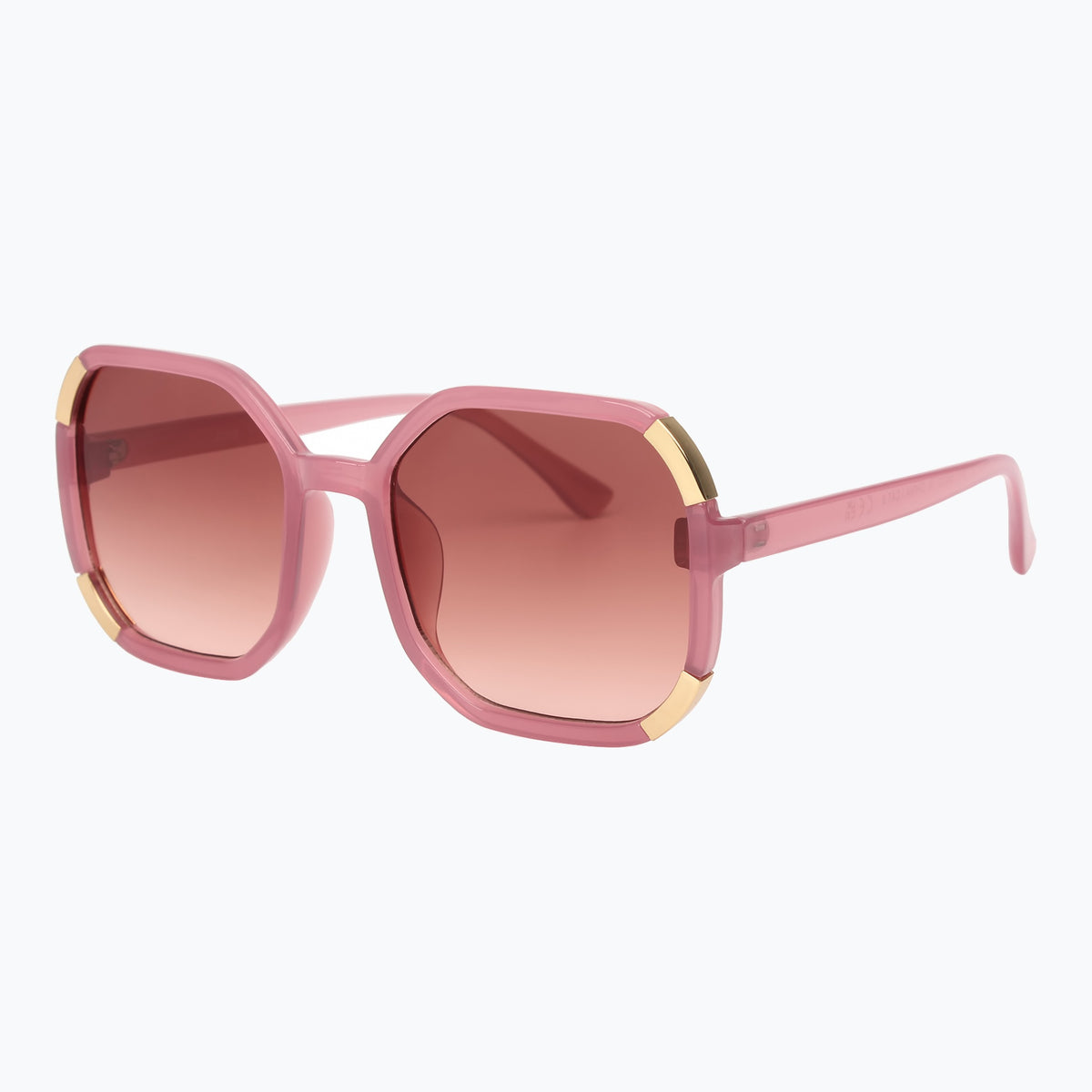 Jaxy Wildflower Square sunglasses — side view #Color_Pink