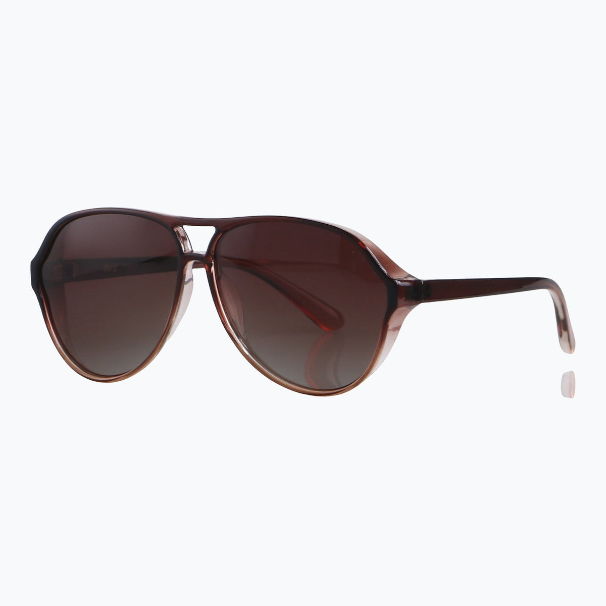 Jaxy Phoenix Aviator sunglasses — side view #Color_Brown