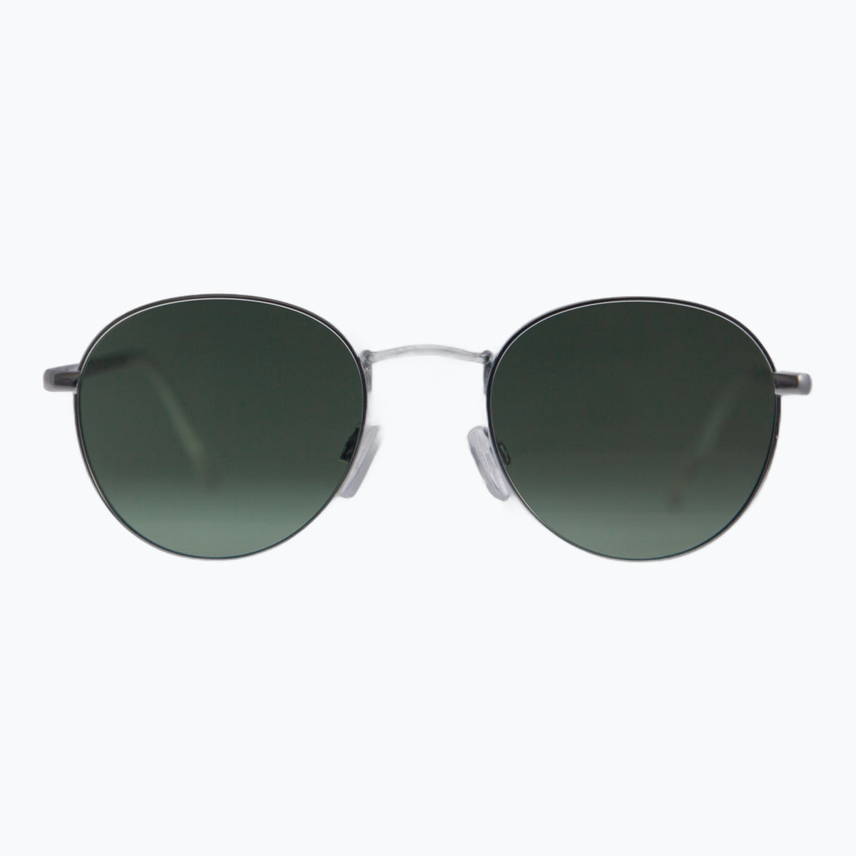 Jaxy Raven in Silver — Round Polarized sunglasses #Color_Silver