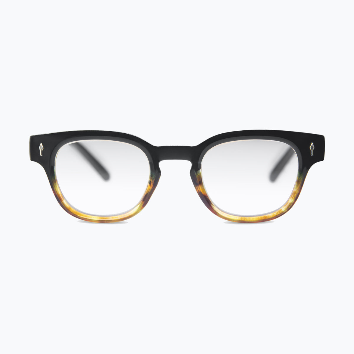 Jaxy Ombré in Black — Round sunglasses #Color_Black