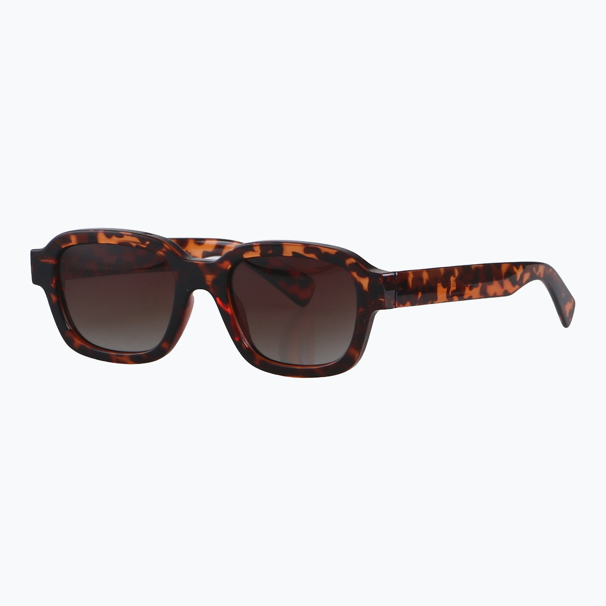 Jaxy Foundry Square sunglasses — side view #Color_Tortoise