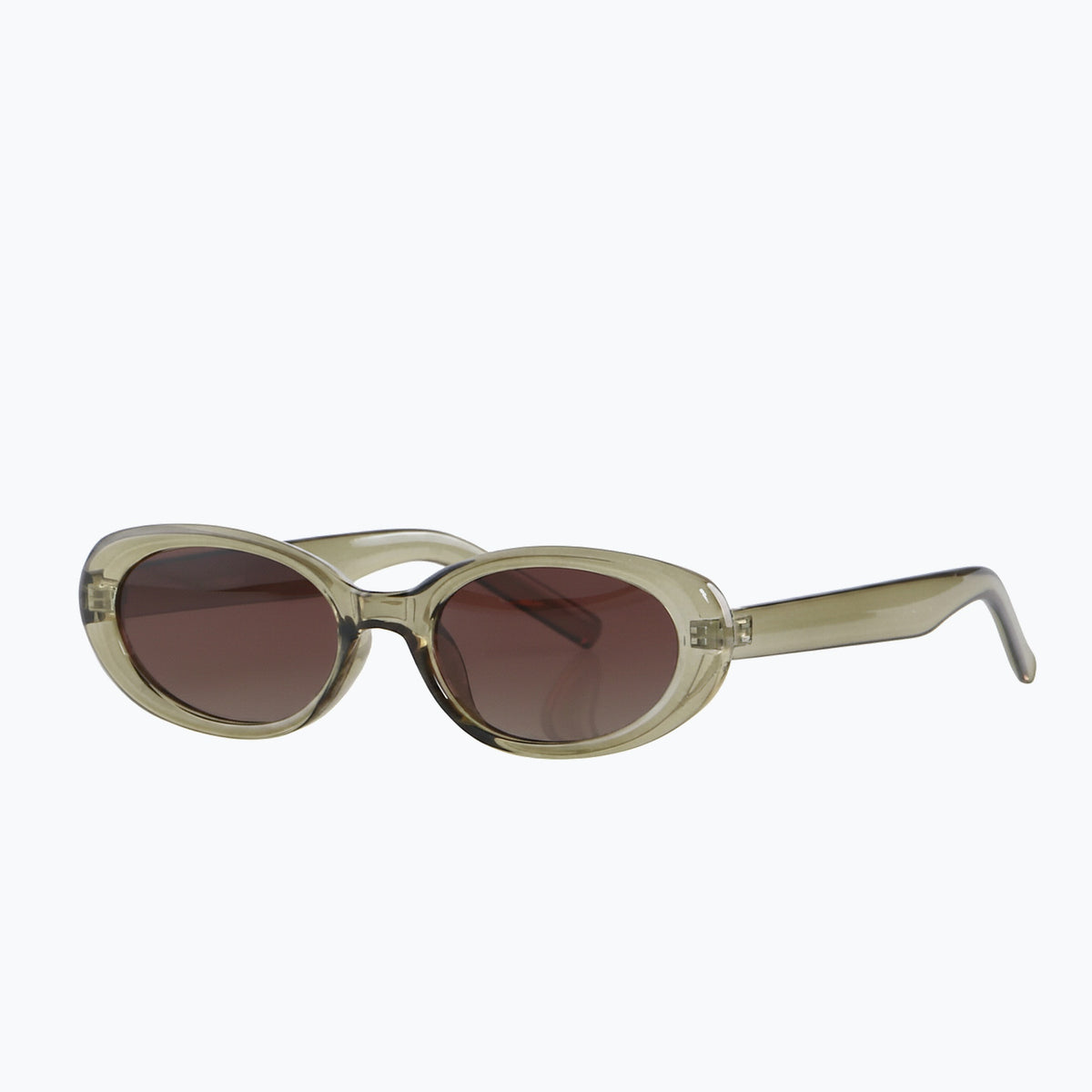 Jaxy Scarlet Oval sunglasses — side view #Color_Green