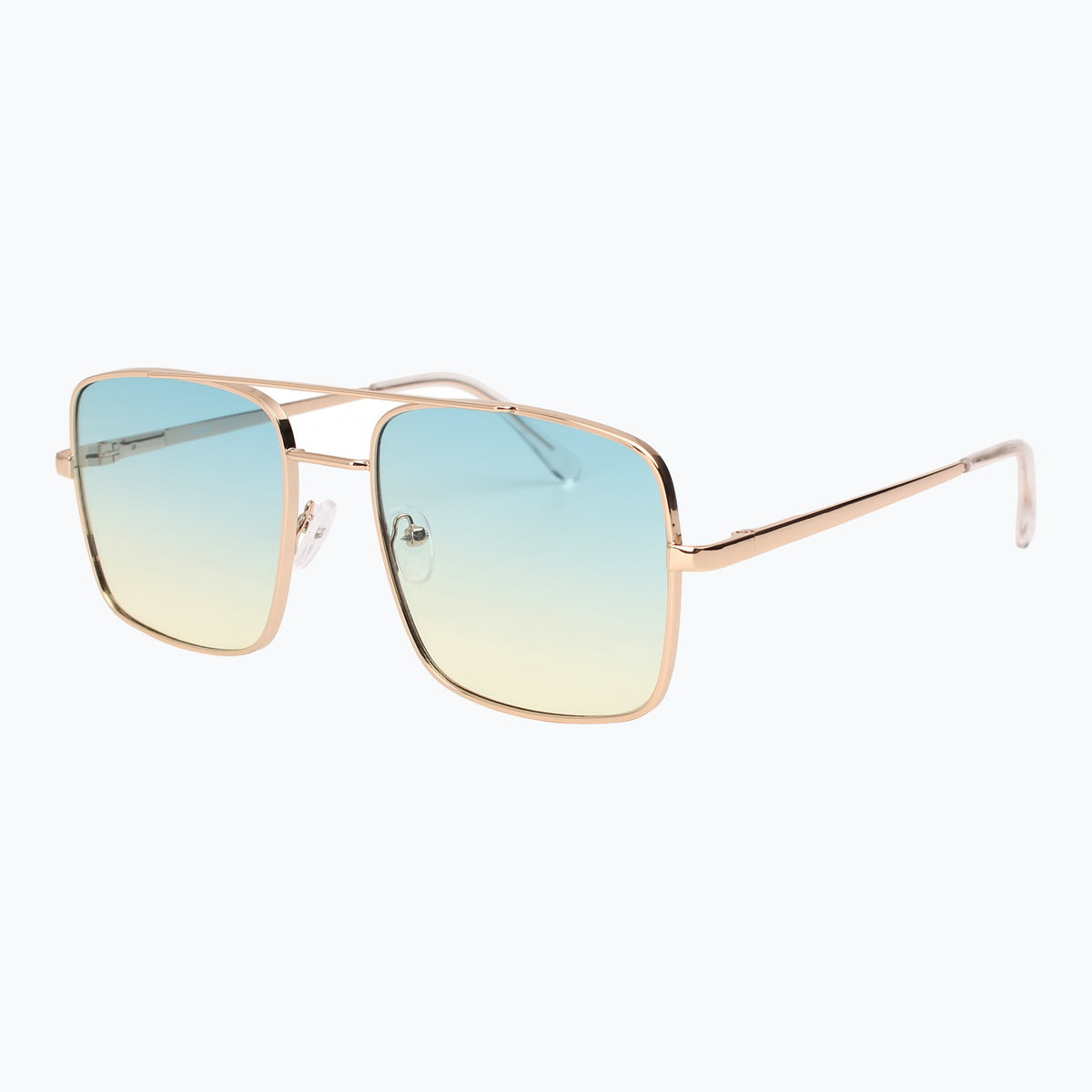 Jaxy Drifter Aviator sunglasses — side view #Color_Gold/Green