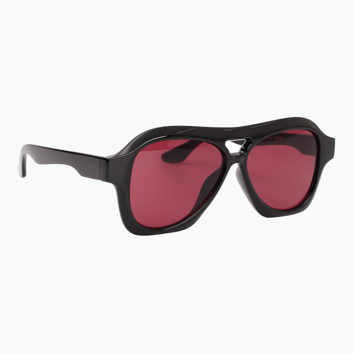 Jaxy Burnout Aviator sunglasses — other-side view #Color_Black/Rose