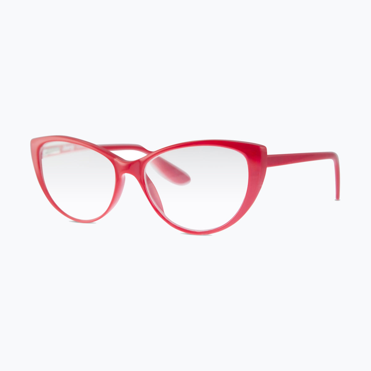 Jaxy Cameo Cat-eye reading glasses — side view #Color_Red