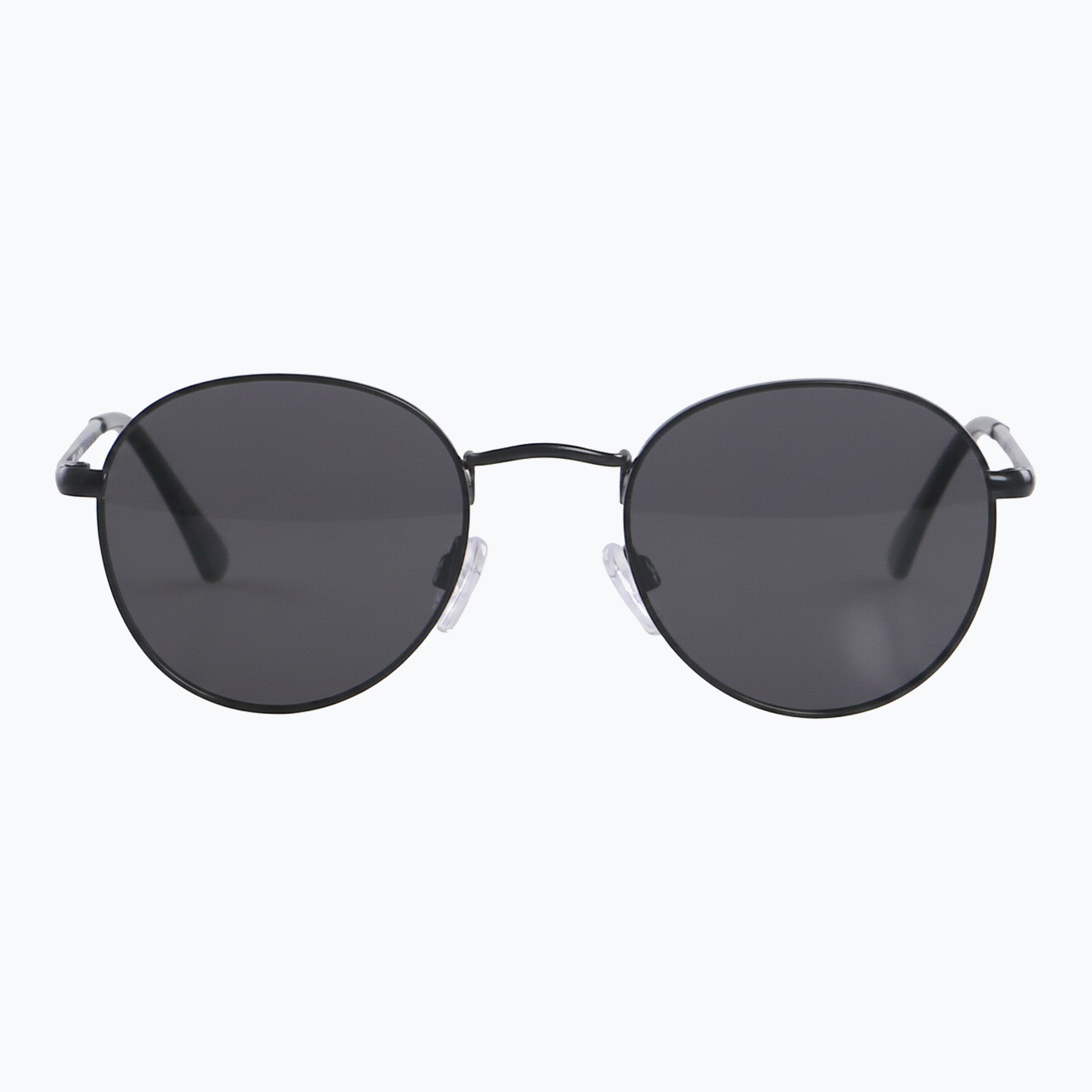 Jaxy Raven in Black — Round Polarized sunglasses