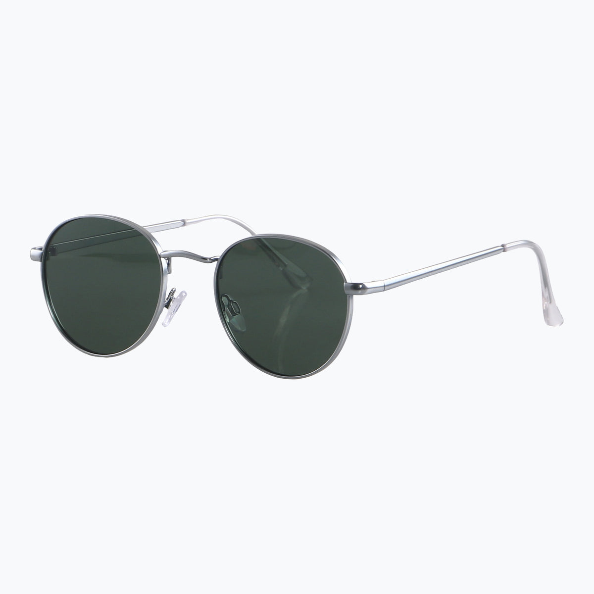Jaxy Raven Round sunglasses — side view #Color_Silver