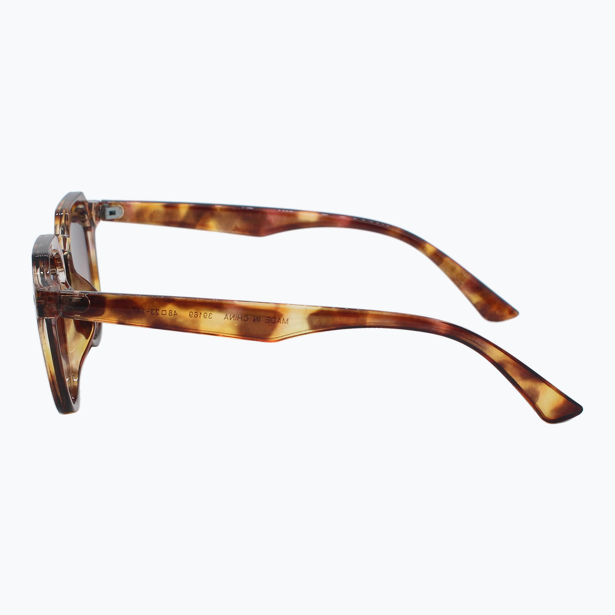 Jaxy Reverie Round sunglasses — side view #Color_Tortoise