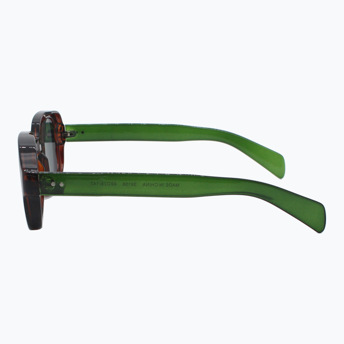 Jaxy Boulevard Square sunglasses — side view #Color_Tortoise