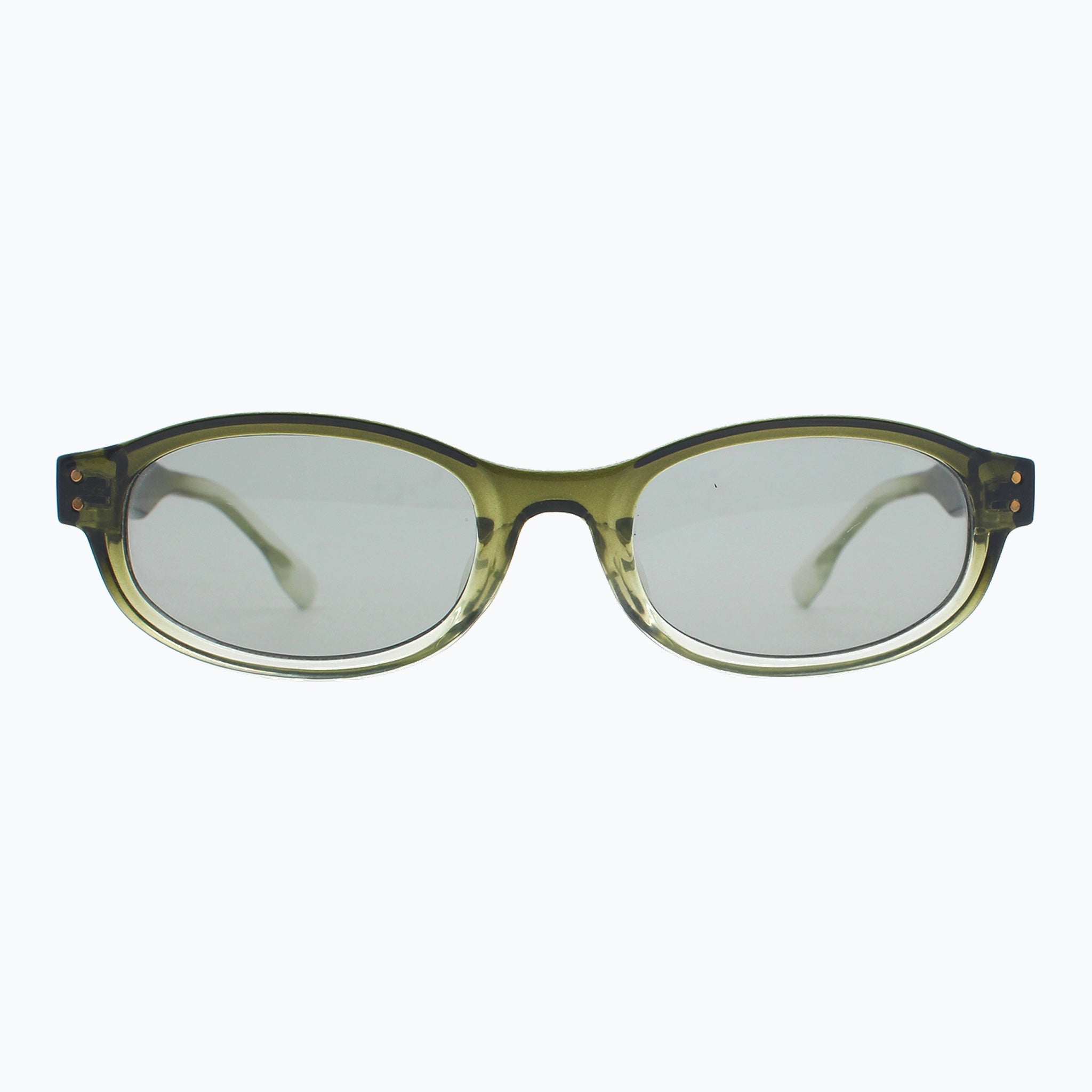 Jaxy Bardot in Olive — Oval Polarized sunglasses