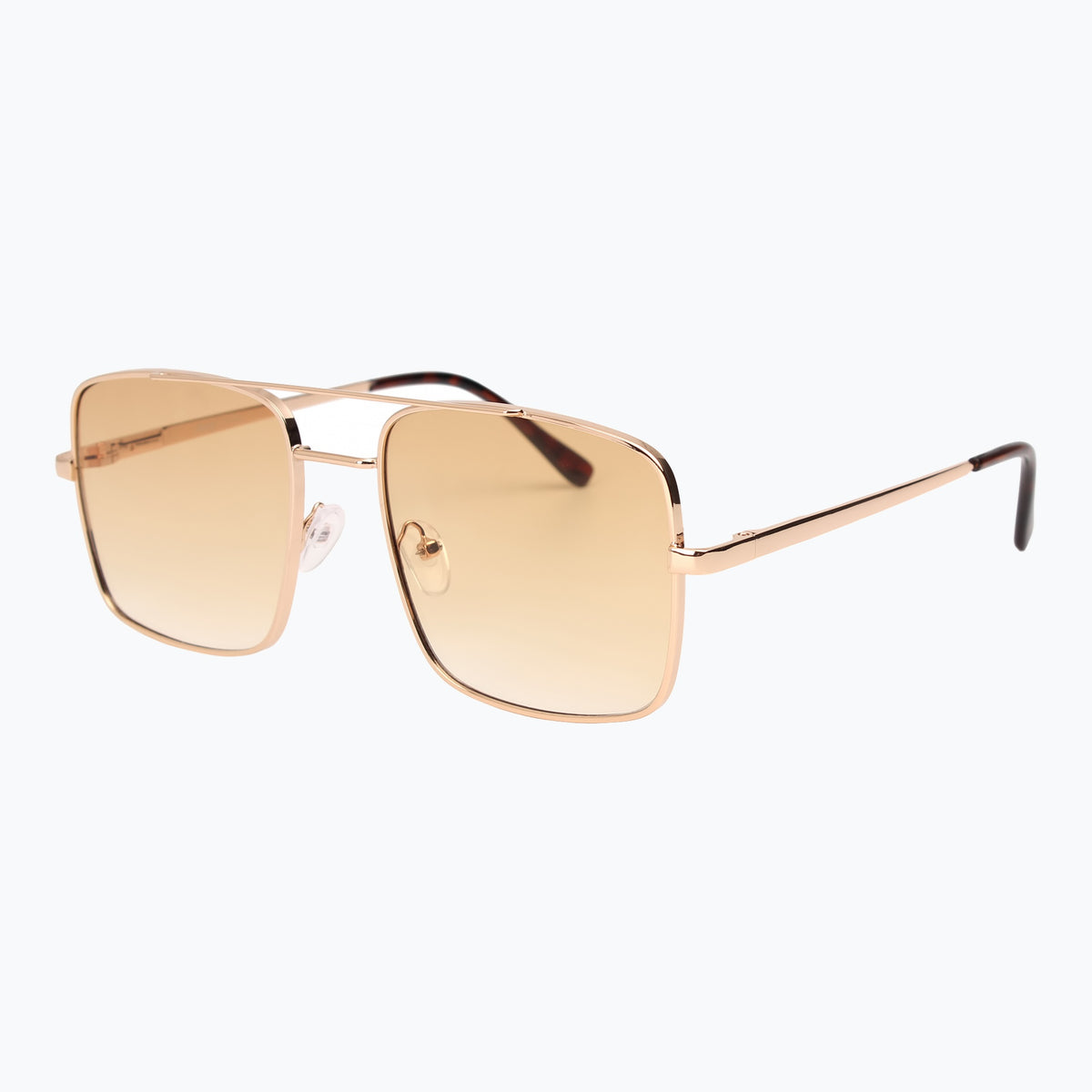 Jaxy Drifter Aviator sunglasses — side view #Color_Gold/Amber