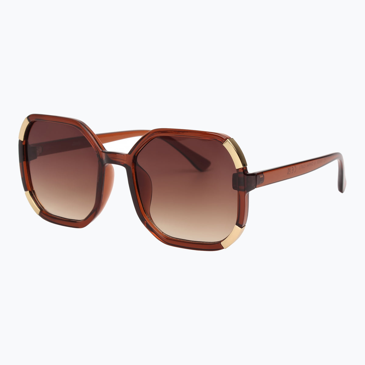 Jaxy Wildflower Square sunglasses — side view #Color_Brown
