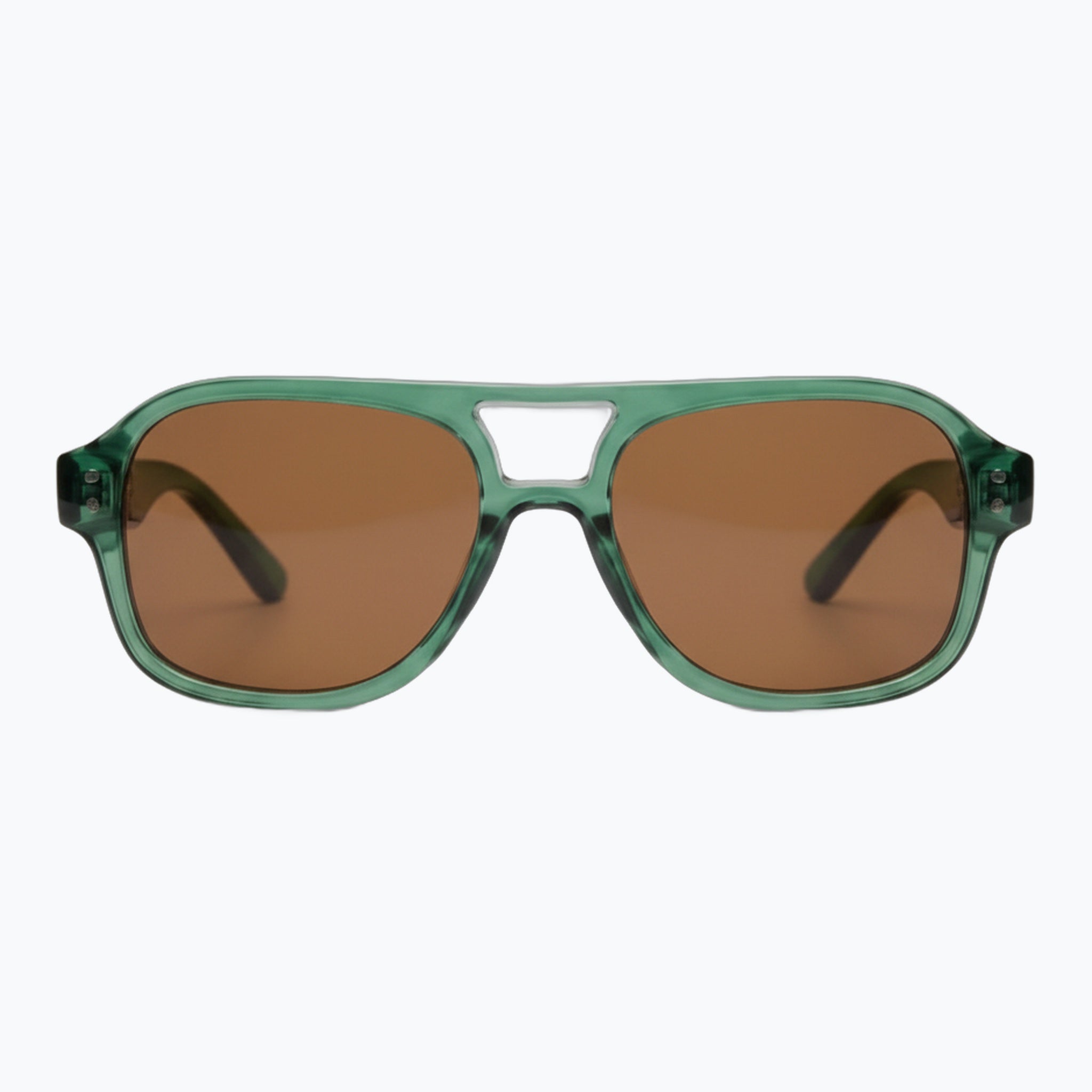 Jaxy Captain in Green — Aviator Polarized sunglasses
