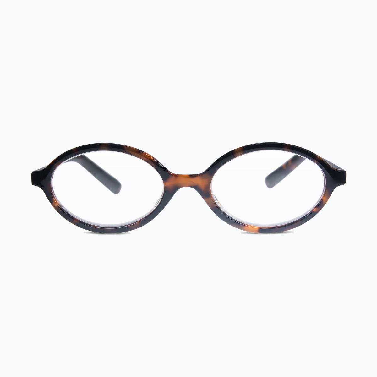Jaxy Wisp Blue Light Glasses Oval sunglasses — side view #Color_Tortoise / Blue Light