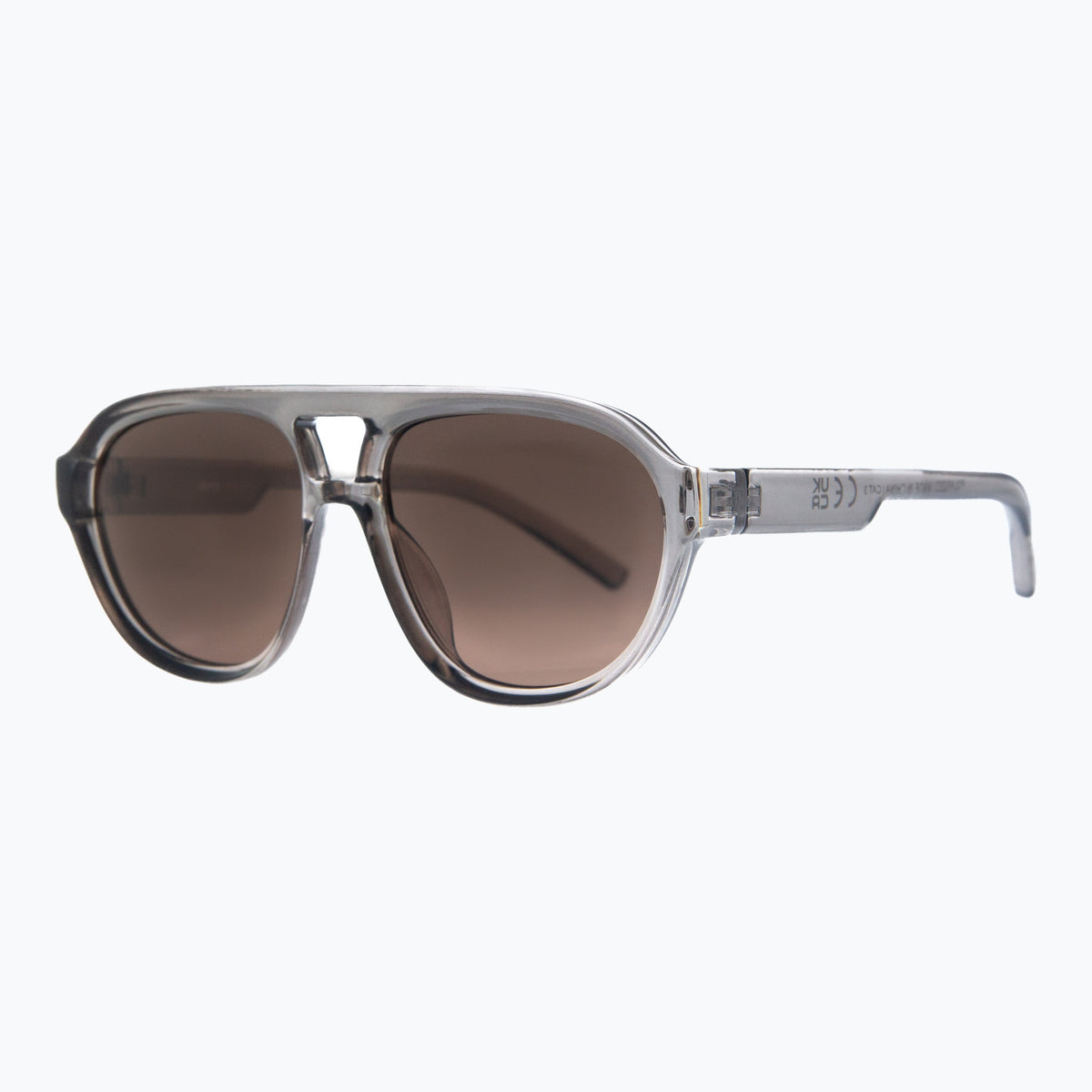 Jaxy Horizon Aviator sunglasses — side view #Color_Grey