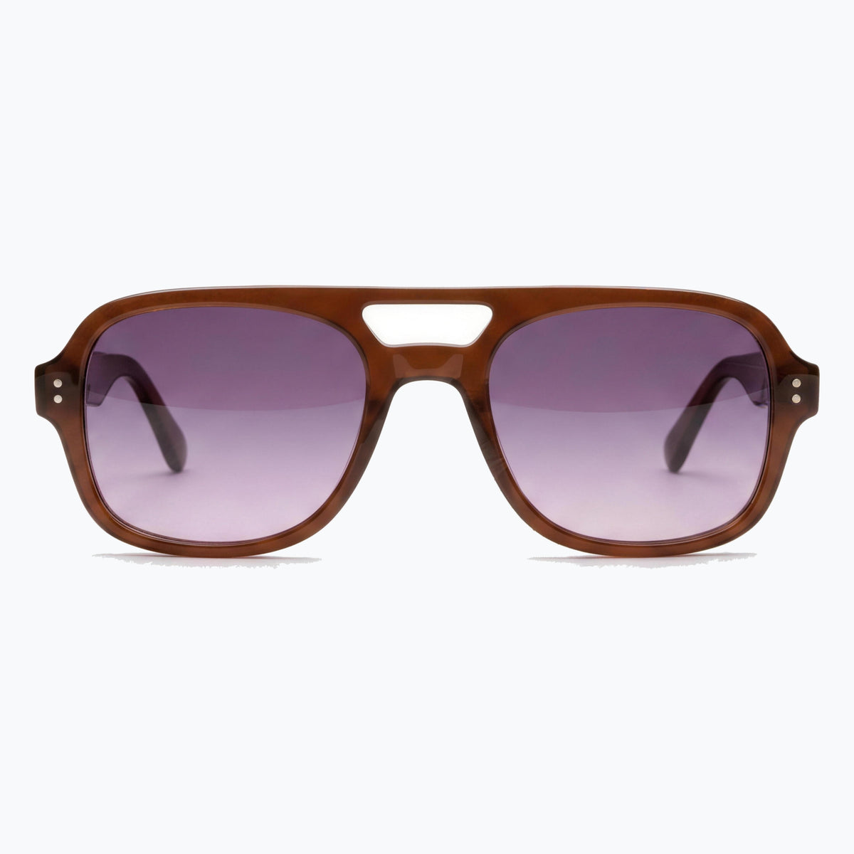 Jaxy Captain in Brown/Purple — Aviator Polarized sunglasses #Color_Brown/Purple