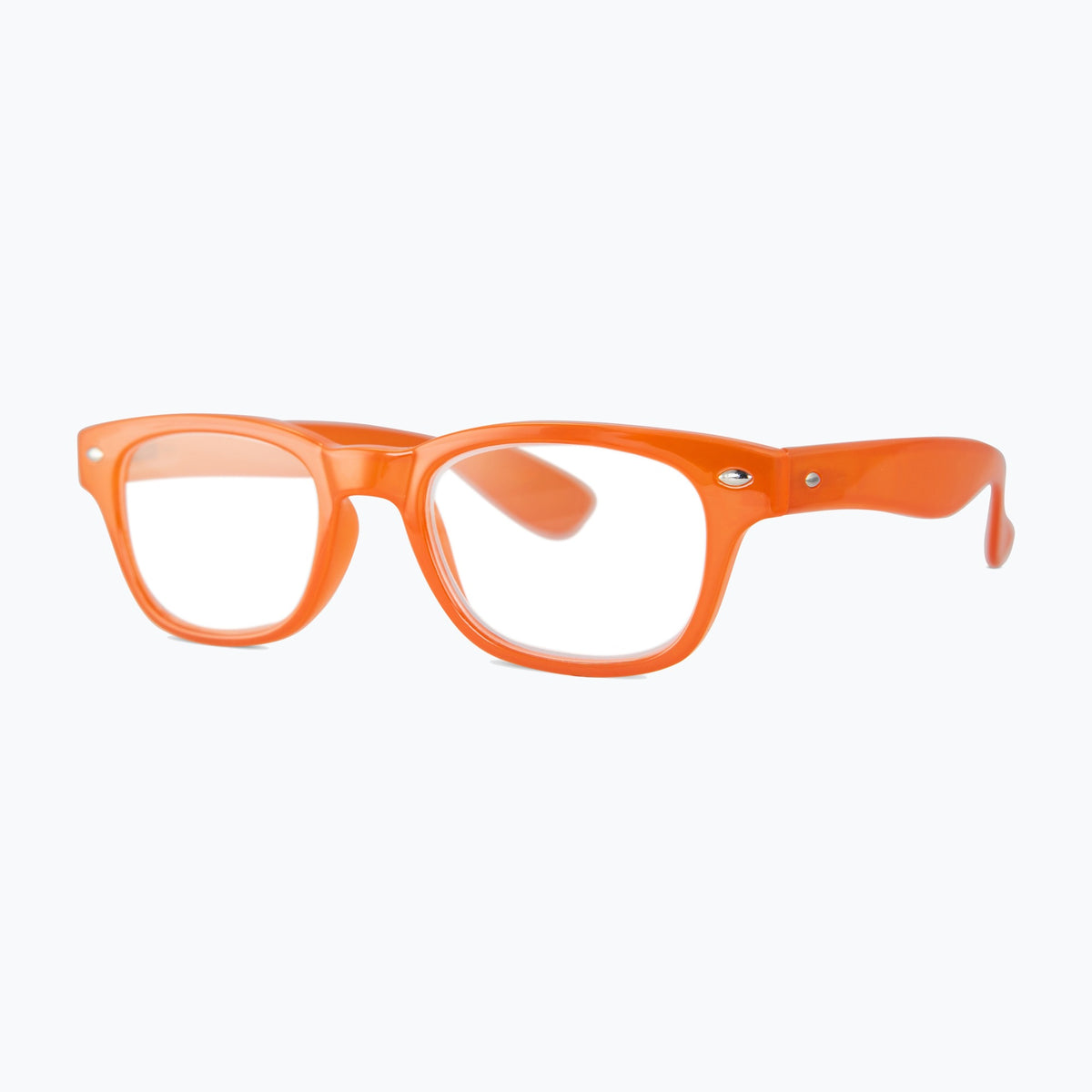 Jaxy Fizz Blue Light Glasses Round sunglasses — side view #Color_Orange / Blue Light