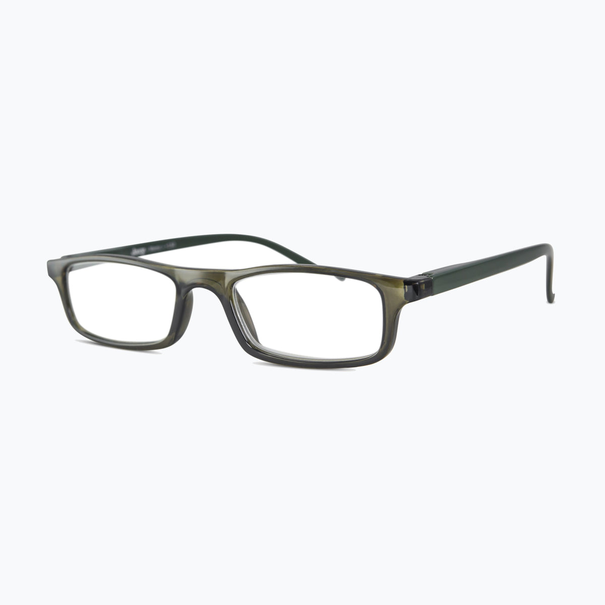 Jaxy Memo Blue Light Glasses Rectangle sunglasses — side view #Color_Green / Blue Light