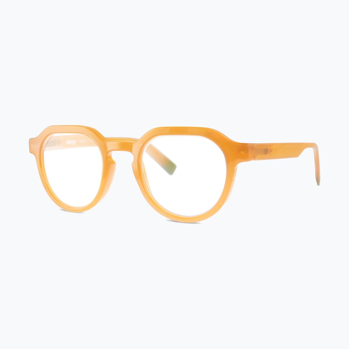 Jaxy Tonic Blue Light Glasses Round sunglasses — side view #Color_Amber / Blue Light