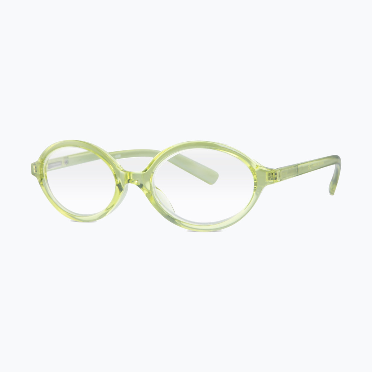 Jaxy Wisp Blue Light Glasses Oval sunglasses — side view #Color_Green / Blue Light