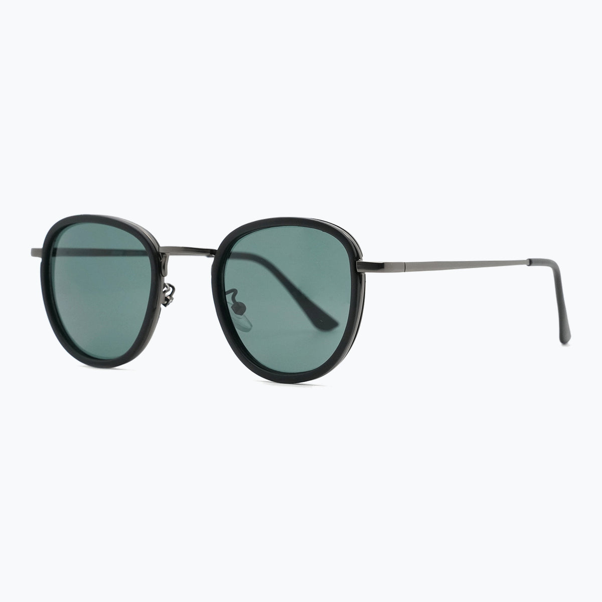 Jaxy Latitude Round sunglasses — side view #Color_Black