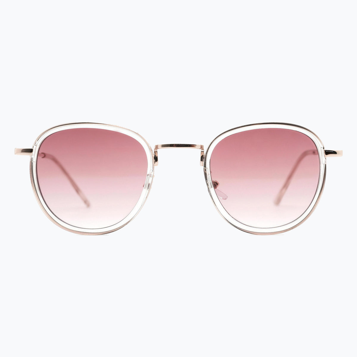 Jaxy Latitude in Crystal — Round sunglasses #Color_Crystal