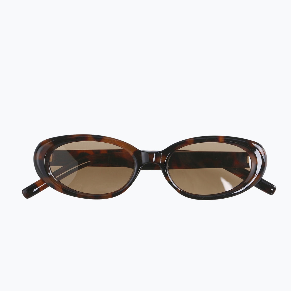 Jaxy Scarlet Oval sunglasses — crossed view #Color_Antique tort