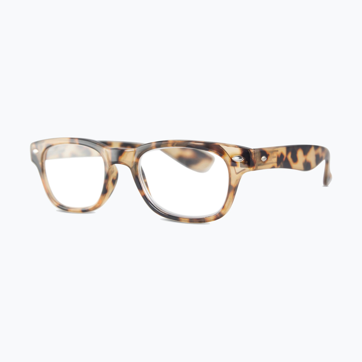 Jaxy Fizz Blue Light Glasses Round sunglasses — side view #Color_Light tortoise / Blue Light