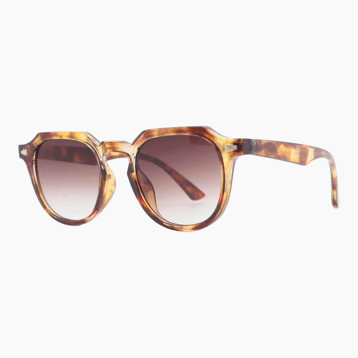Jaxy Reverie Round sunglasses — side view #Color_Tortoise