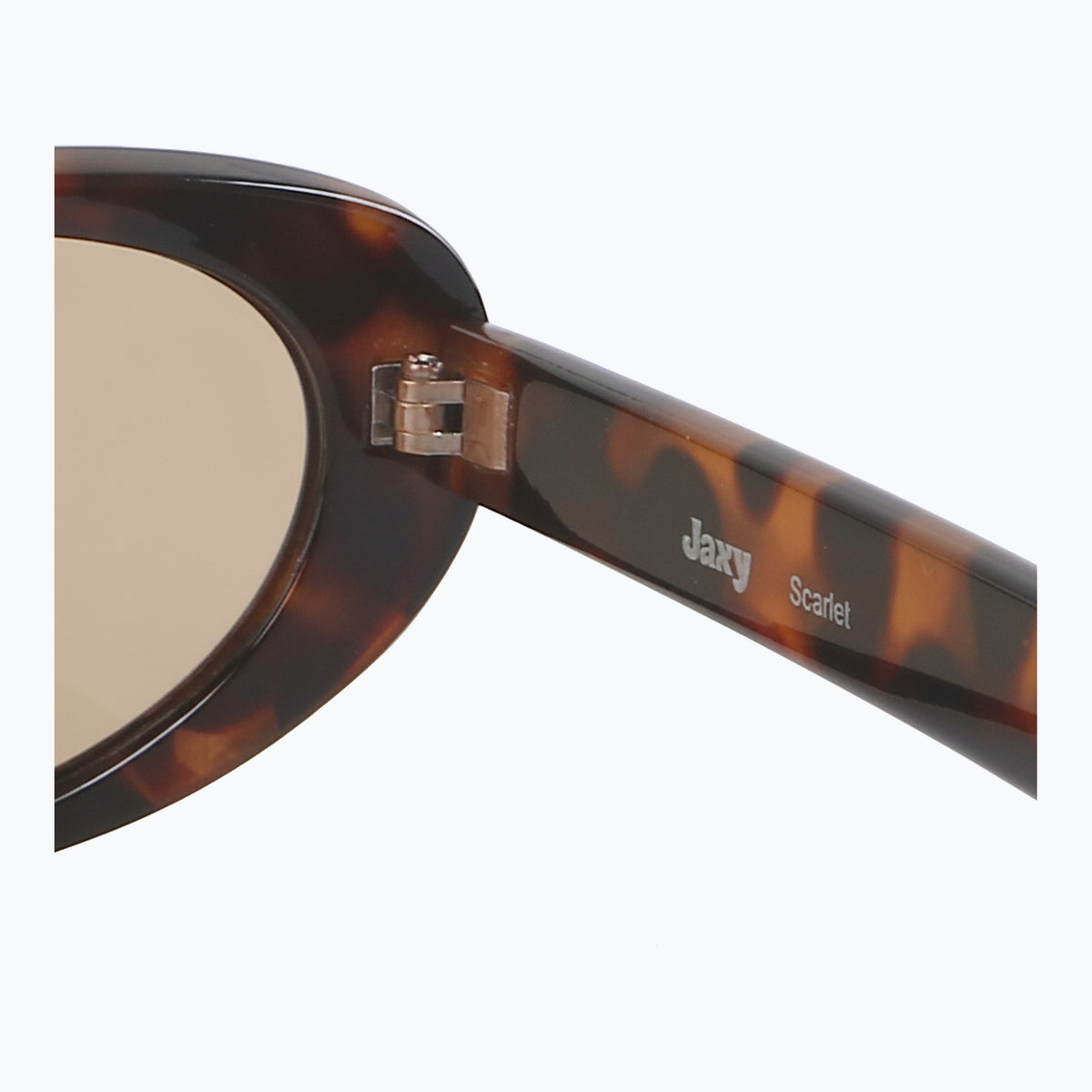 Jaxy Scarlet Oval sunglasses — name view #Color_Antique tort