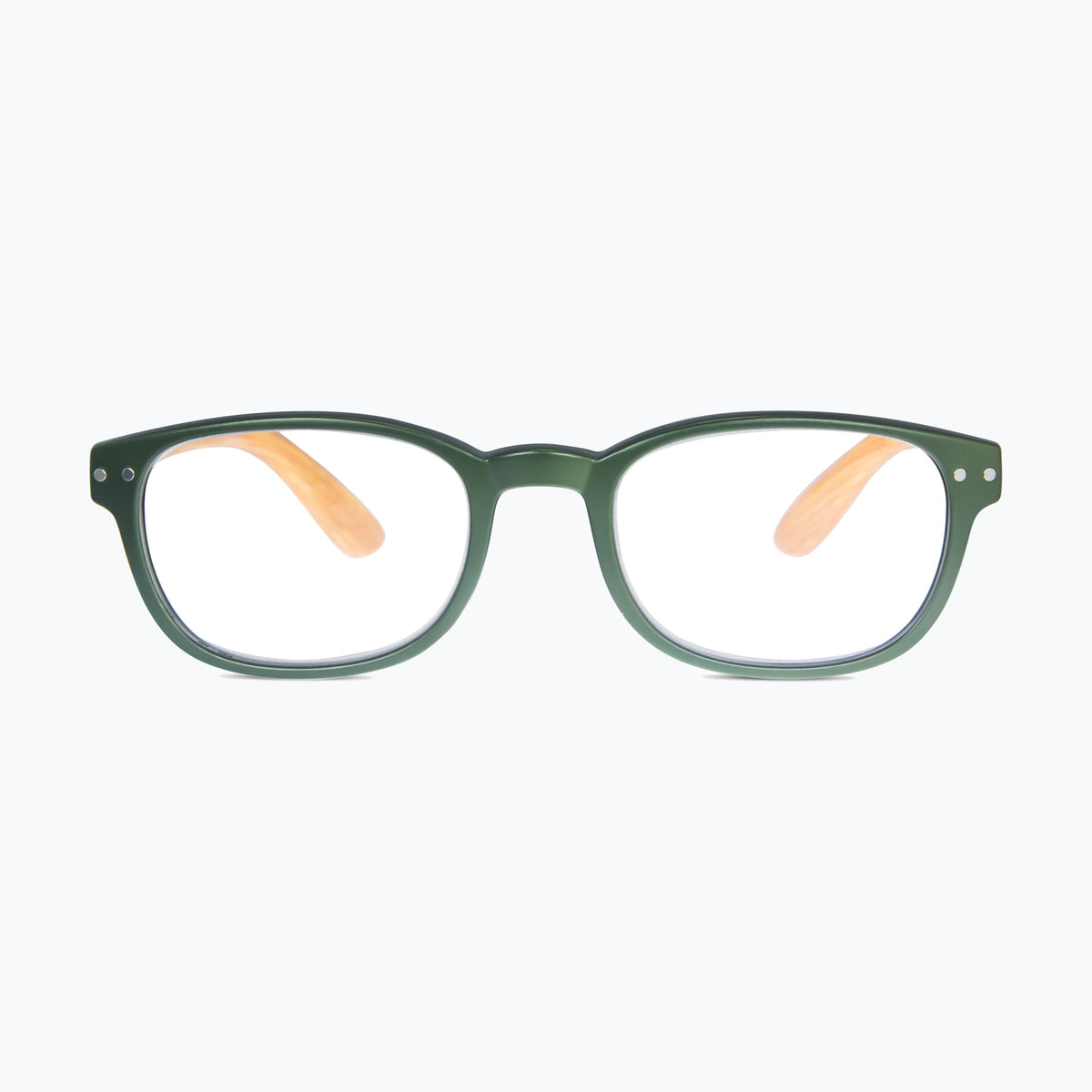 Jaxy Timber in Green — Round sunglasses #Color_Green