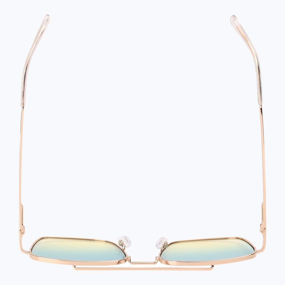 Jaxy Drifter Aviator sunglasses — top view #Color_Gold/Green