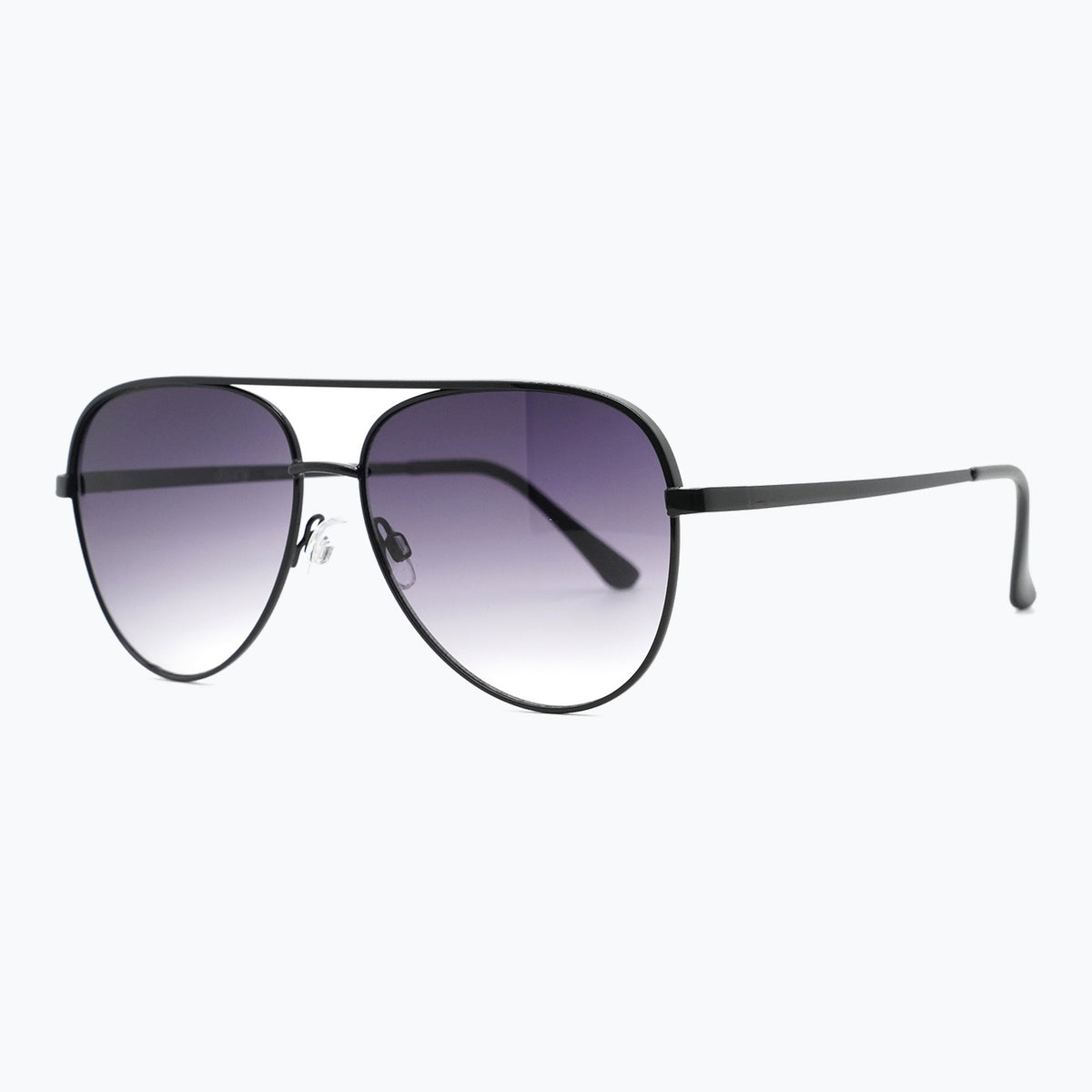 Jaxy Highway Aviator sunglasses — side view #Color_Black