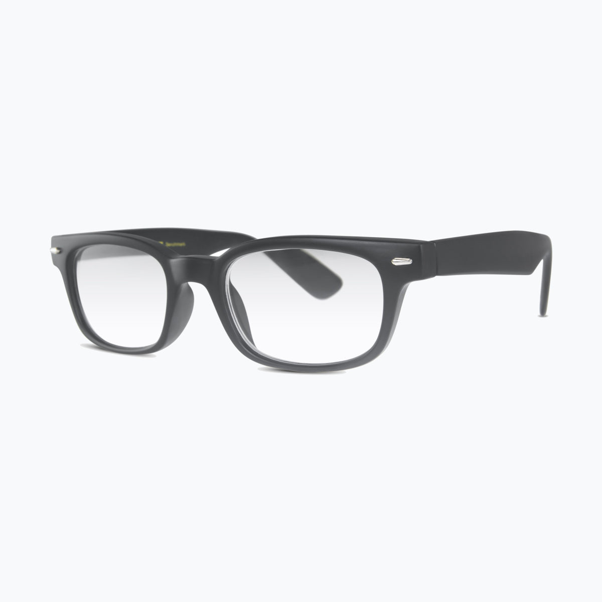 Jaxy Benchmark Rectangle reading glasses — side view #Color_Black